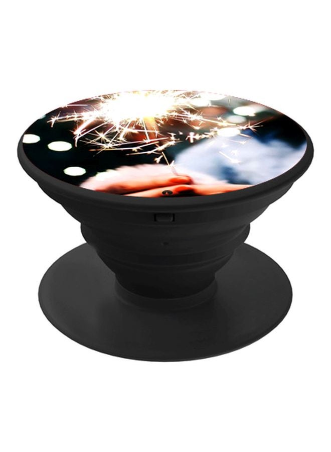 BP Firecracker Printed Pop Socket Phone Holder Yellow/Beige/Black - Image 1