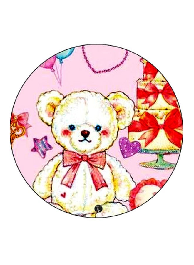 BP Teddy Bear Printed Pop Socket Phone Holder Pink/Yellow/Black - Image 2