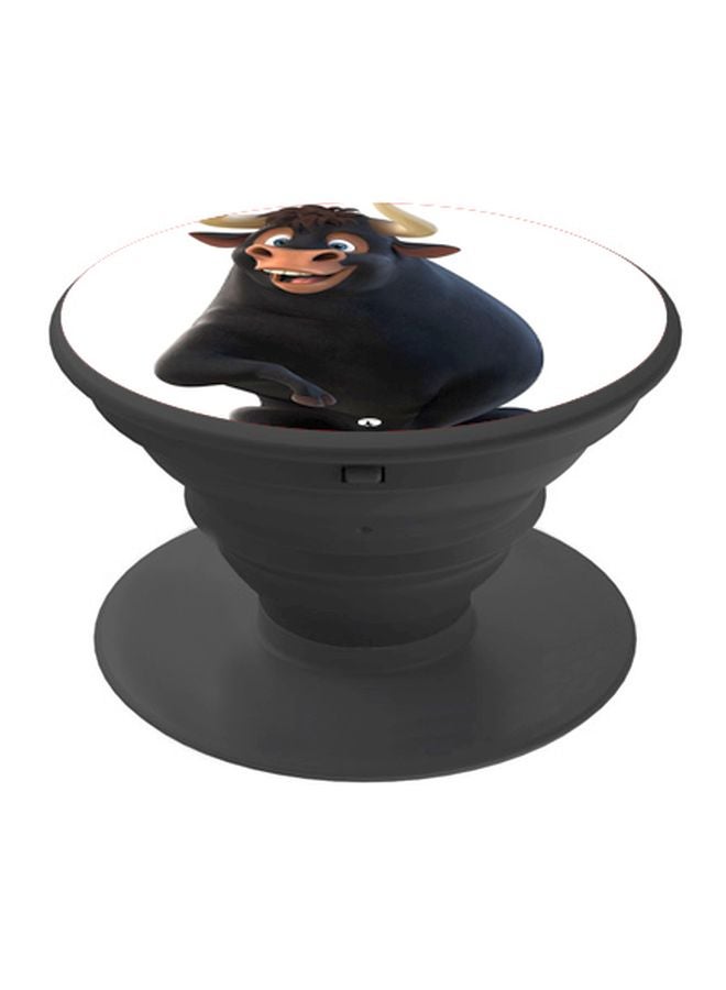 BP Ferdinand The Bull Printed Pop Socket Phone Holder White/Grey/Black - Image 1