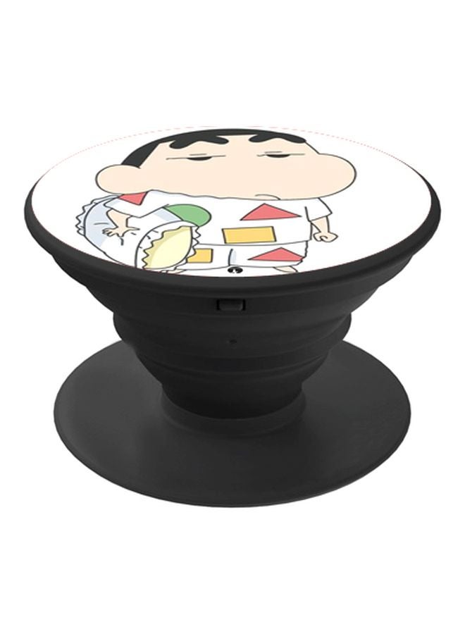BP Shin-Chan Printed Pop Socket Phone Holder White/Red/Black - Image 1