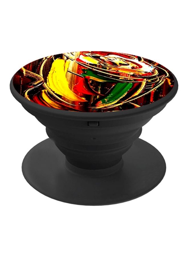 بي بي حامل هاتف بوب سوكيت بطبعة تجريدية أصفر/أحمر/أسود - Image 1