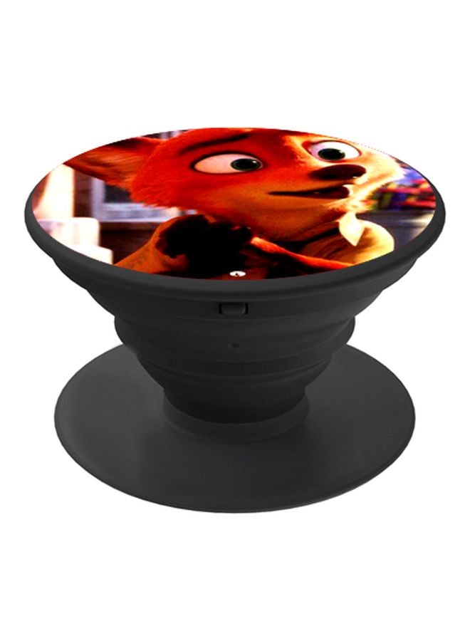 BP Fox Printed Pop Socket Phone Holder Brown/Purple/Black - Image 1