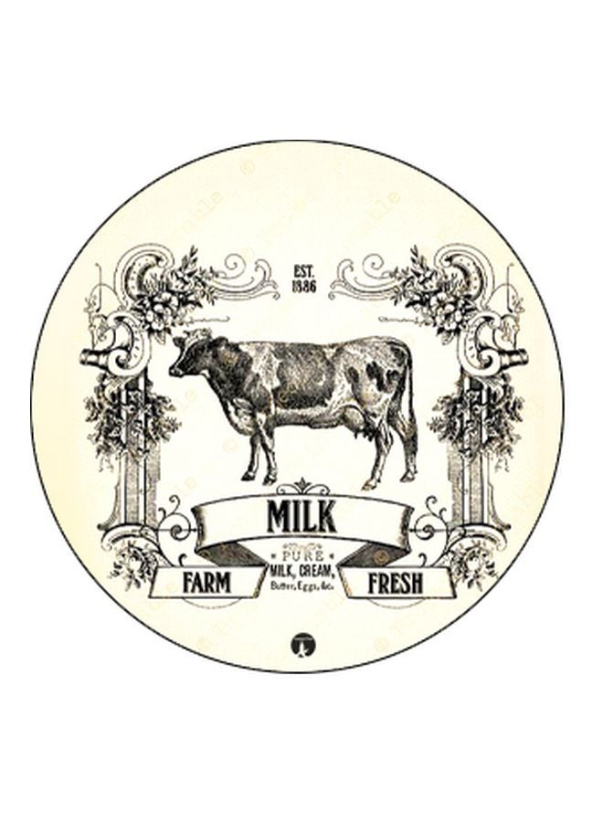 بي بي حامل هاتف بوب سوكيت مطبوع بتصميم بقرة أبيض/ بيج/ أسود - Image 2