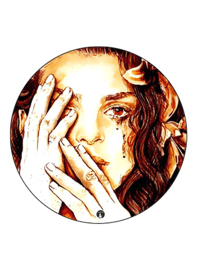 BP Woman Printed Pop Socket Phone Holder Beige/Brown/White - Image 2