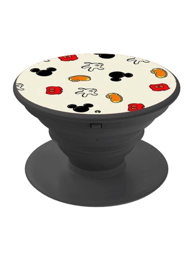 BP Mickey Printed Pop Socket Phone Holder Beige/Black/Red - Image 1