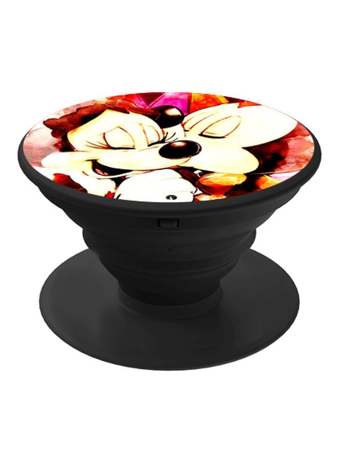 BP Mickey Mouse Printed Pop Socket Phone Holder Beige/Black/Pink - Image 1