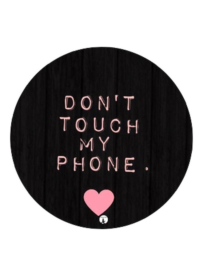 بي بي "حامل بوب سوكيت بطبعة عبارة "Don't Touch My Phone" أسود/وردي - Image 2
