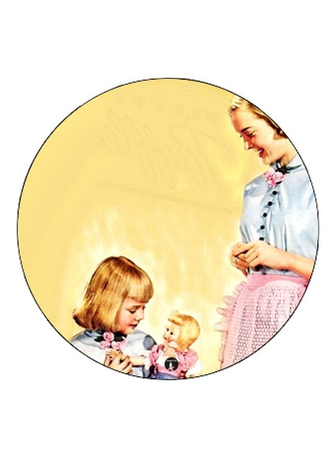 BP Girls With Doll Printed Pop Socket Phone Holder Beige/Blue/Pink - Image 2
