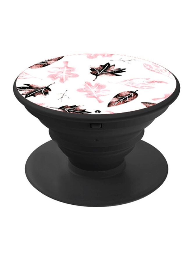 BP Leaves Printed Pop Socket Phone Holder Pink/Black/White - Image 1