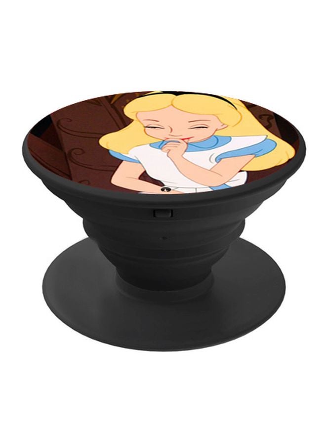 BP Cartoon Printed Pop Socket Phone Holder Brown/White/Black - Image 1