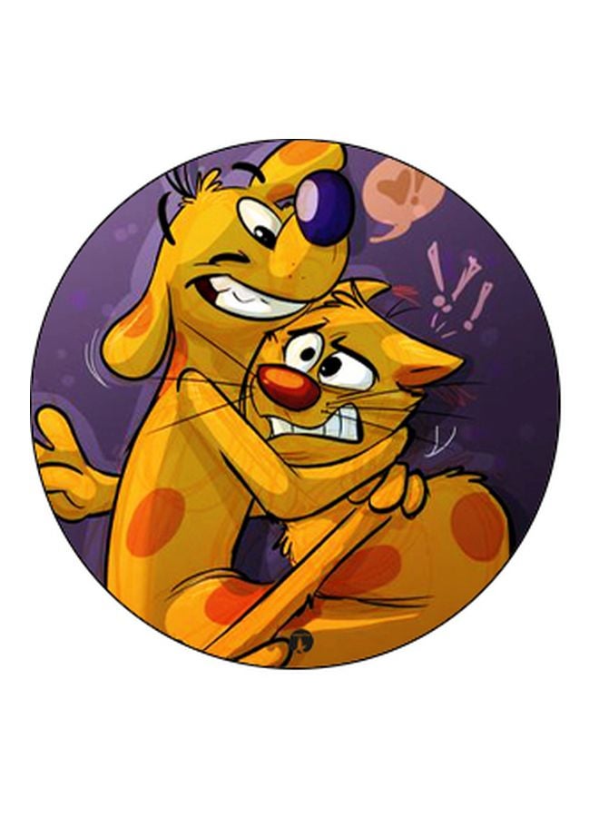 BP Cartoon Printed Pop Socket Phone Holder Purple/Brown/Black - Image 2