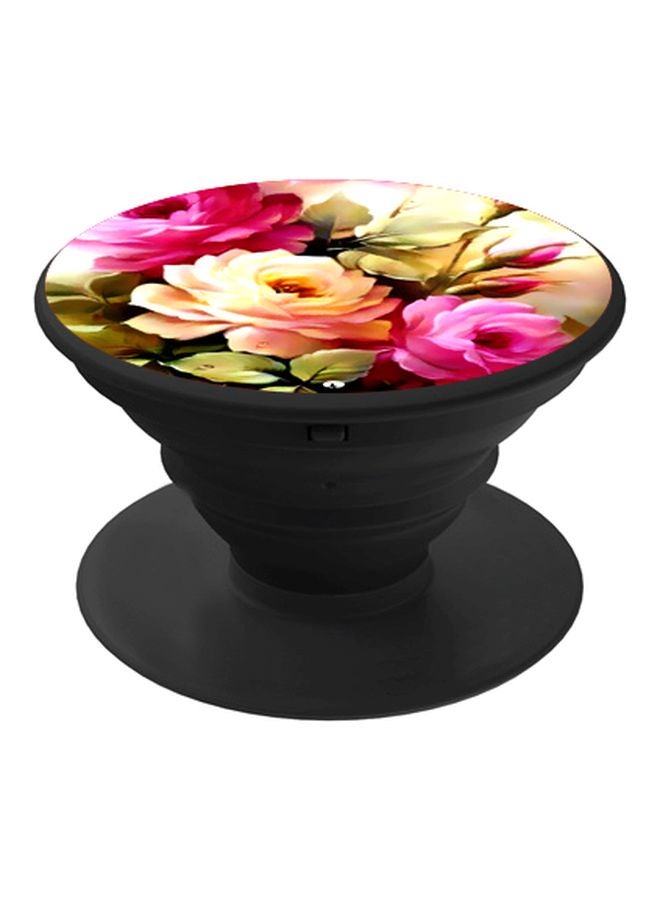 BP Floral Printed Pop Socket Phone Holder Pink/Beige/Green - Image 1