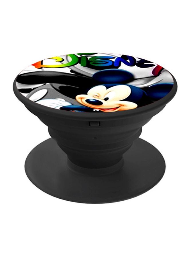 BP Mickey Mouse Printed Pop Socket Phone Holder Black/Beige/Blue - Image 1