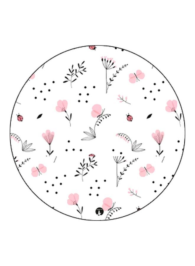 BP Floral Printed Pop Socket Phone Holder White/Pink/Black - Image 2