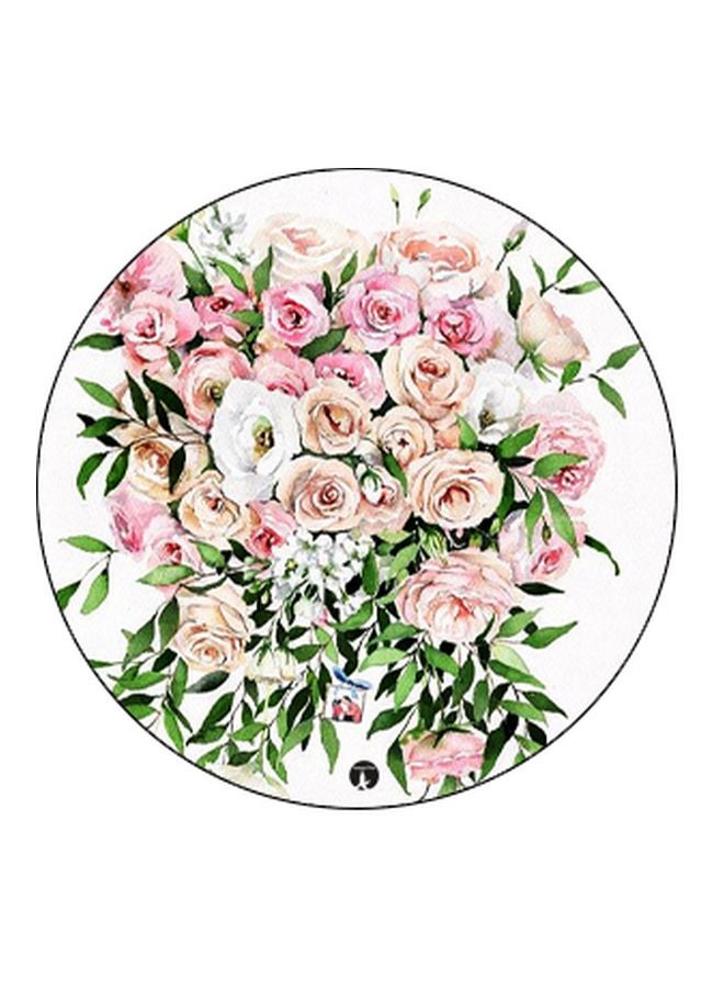 BP Rose Printed Pop Socket Phone Holder White/Green/Black - Image 2