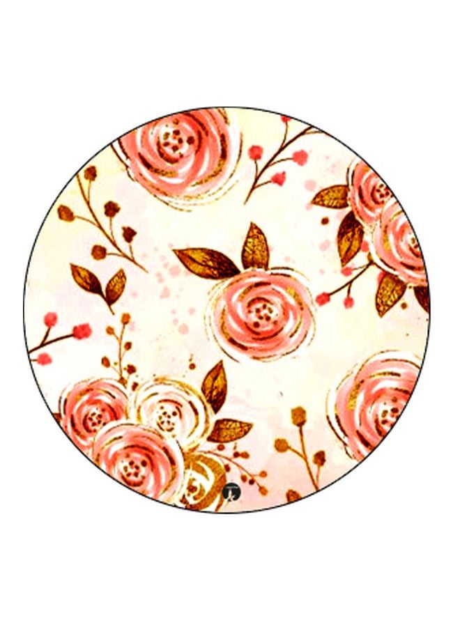 BP Flower Printed Pop Socket Phone Holder Beige/Pink/Black - Image 2