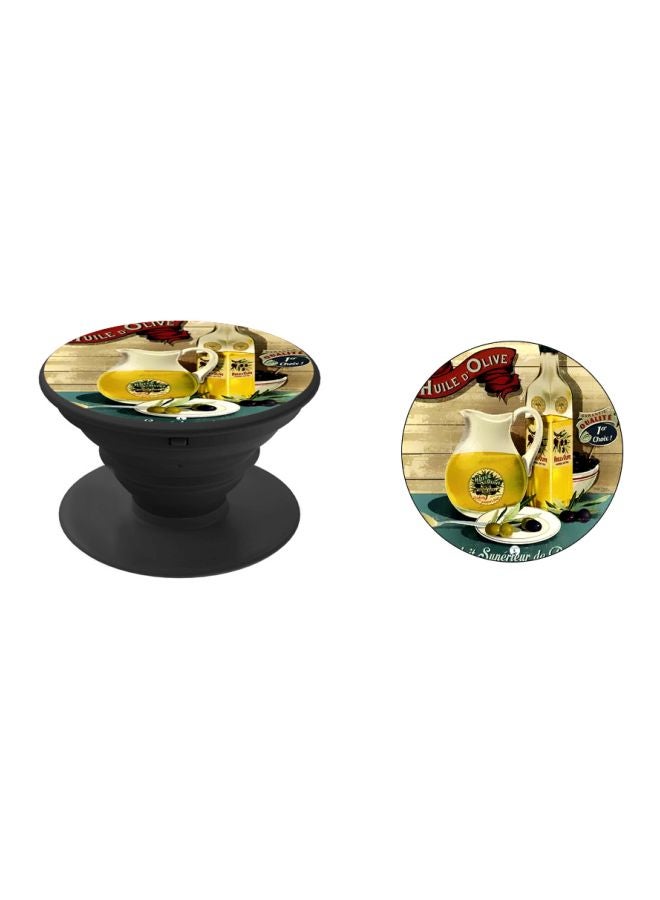 BP Serveware Printed Pop Socket Phone Holder Yellow/Blue/Red - Image 2