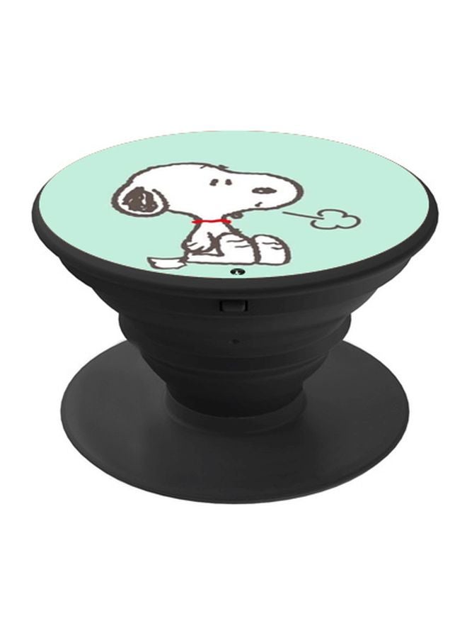 BP Cartoon Dog Printed Pop Socket Phone Holder Green/White/Black - Image 1