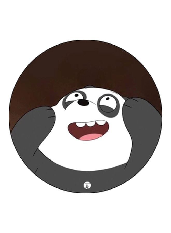 BP Cartoon Panda Printed Pop Socket Phone Holder Grey/White/Brown - Image 2