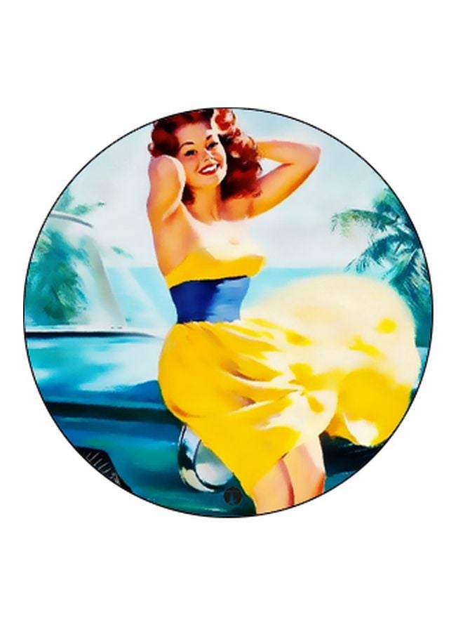 بي بي حامل هاتف على شكل مقبض أصابع منبثق بطبعة رسومات كرتونية أصفر/ أزرق/ أسود - Image 2