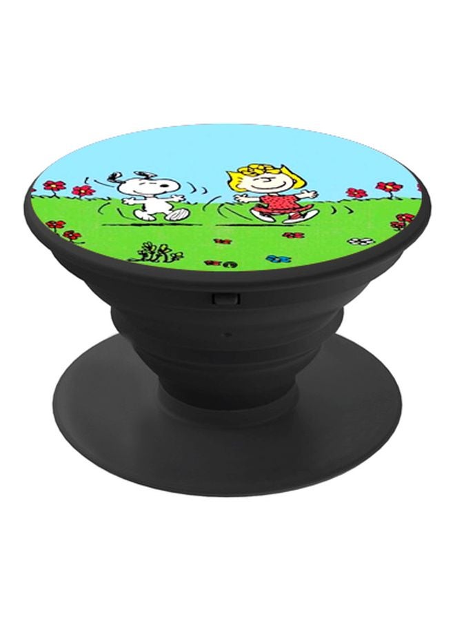 BP Comic Dog And Kid Printed Pop Socket Phone Holder Blue/Green/Red - Image 1