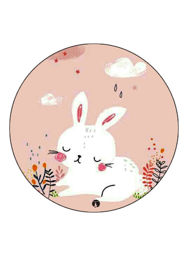 BP Cartoon Rabbit Printed Pop Socket Phone Holder Beige/White/Pink - Image 2