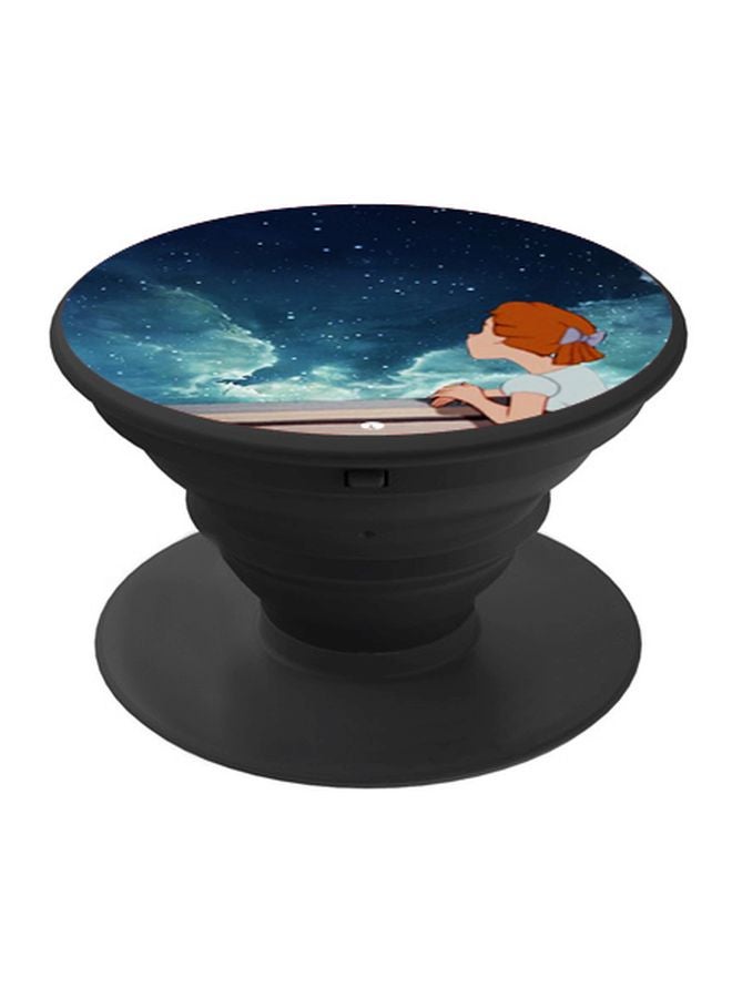 BP Cartoon Printed Pop Socket Phone Holder Blue/Grey/Beige - Image 1