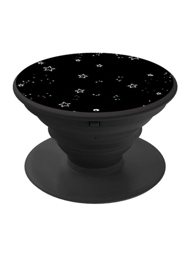 BP Star Printed Pop Socket Phone Holder Black/White - Image 1