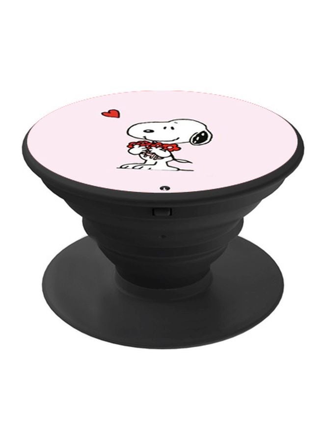 BP Comic Dog Printed Pop Socket Phone Holder Pink/Red/White - Image 1