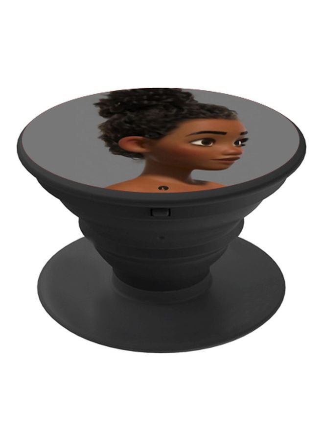 BP Cartoon Moana Printed Pop Socket Phone Holder Grey/Brown/Black - Image 1