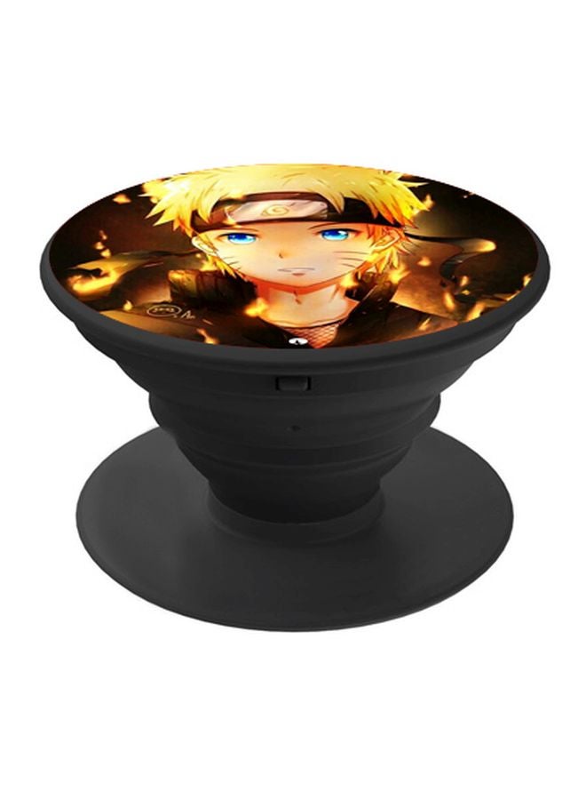 BP Cartoon Printed Pop Socket Phone Holder Brown/Beige/Yellow - Image 1