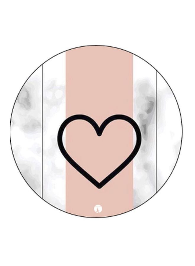 BP Heart Printed Pop Socket Phone Holder Beige/Black/Grey - Image 2