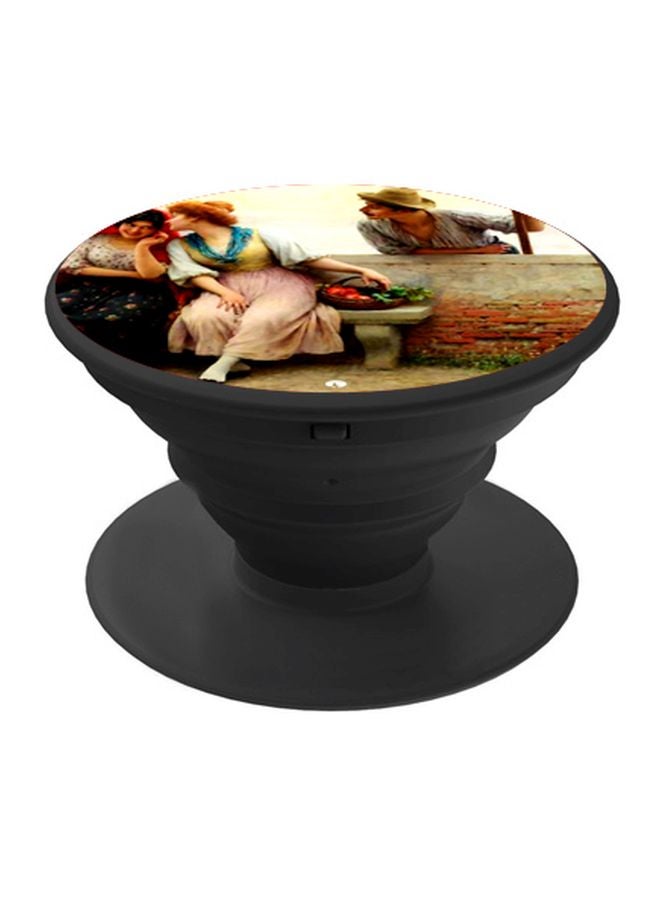 BP Girls Printed Pop Socket Phone Holder Brown/Beige/Black - Image 1