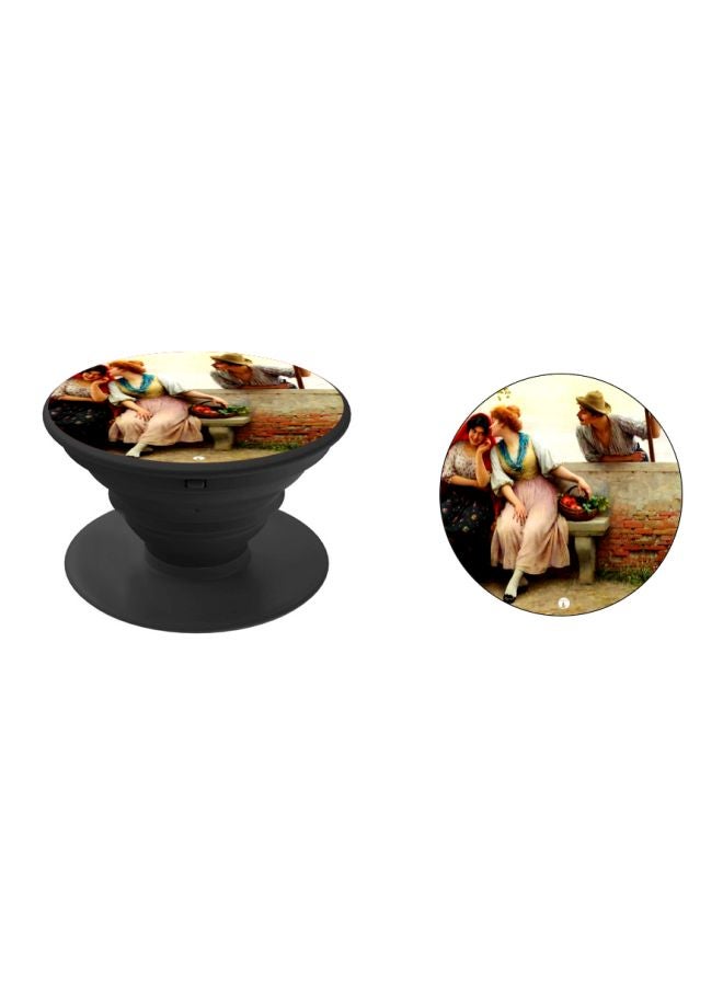 BP Girls Printed Pop Socket Phone Holder Brown/Beige/Black - Image 2