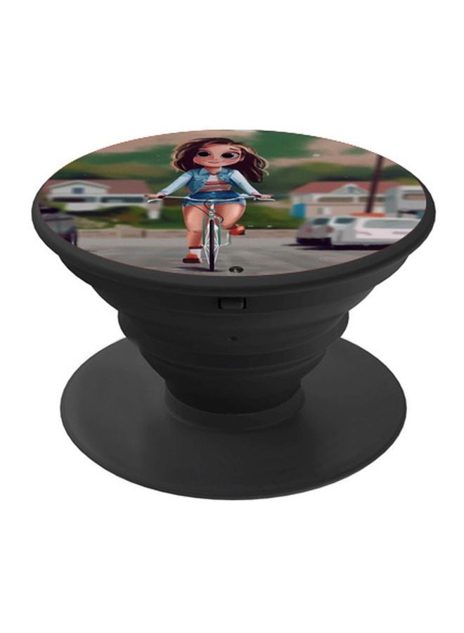 BP Girls Printed Pop Socket Phone Holder Black/Grey/Green - Image 1