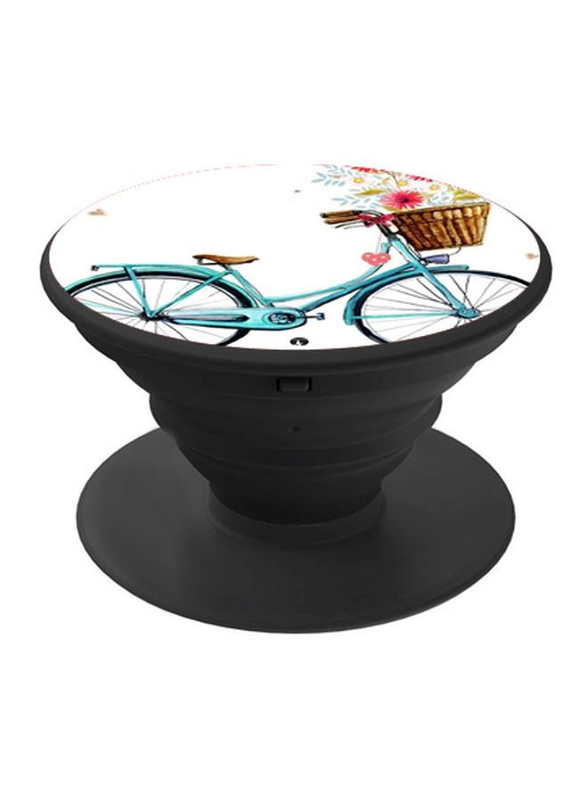 BP Bicycle With Flower Printed Pop Socket Phone Holder Blue/Pink/Brown - Image 1