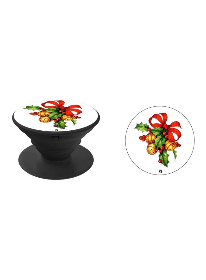 BP Bow Printed Pop Socket Phone Holder White/Green/Red - Image 2