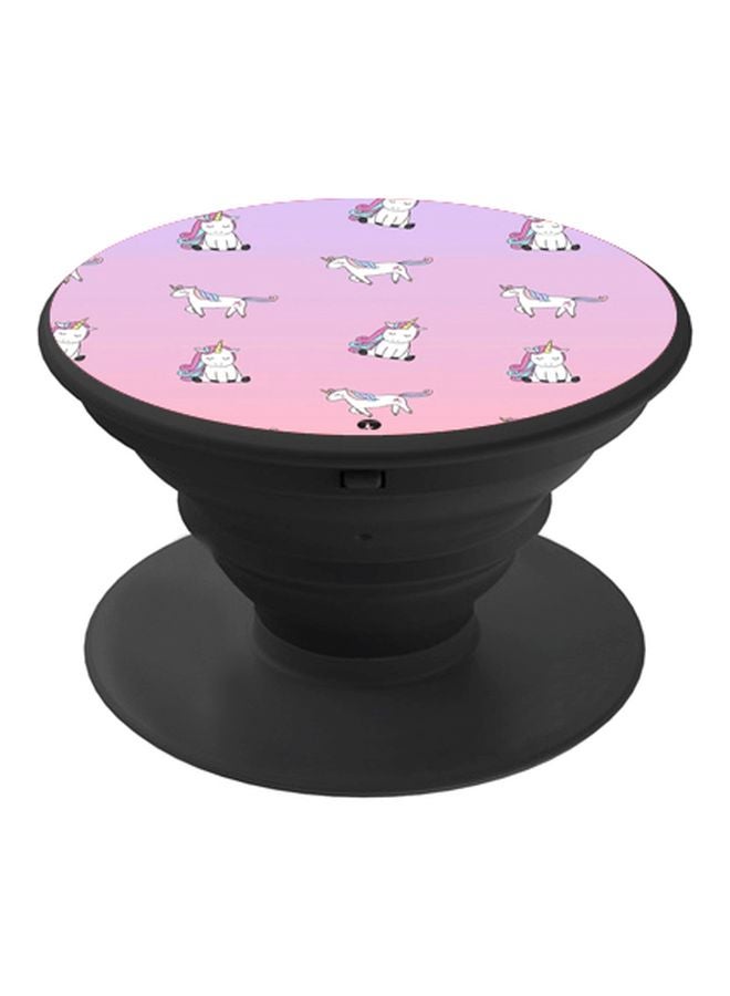 BP Unicorn Printed Pop Socket Phone Holder Pink/White/Purple - Image 1