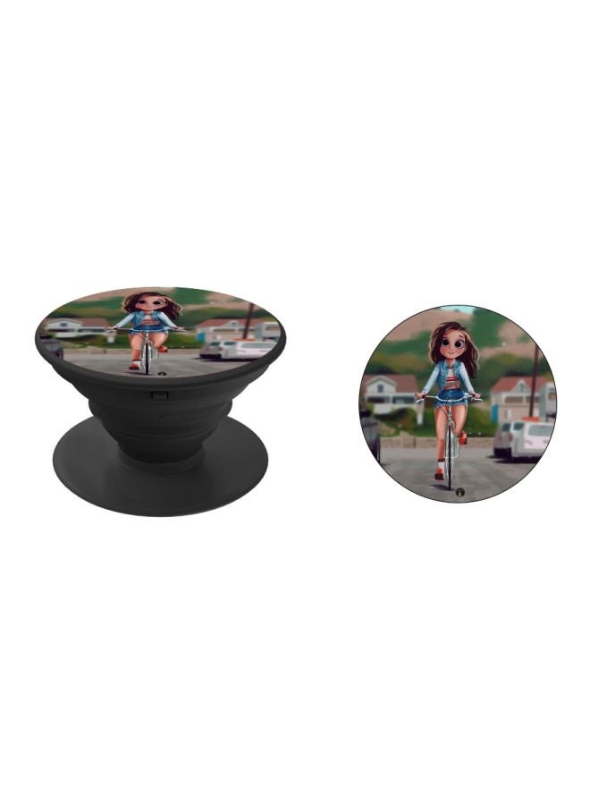 BP Girls Printed Pop Socket Phone Holder Black/Grey/Green - Image 2