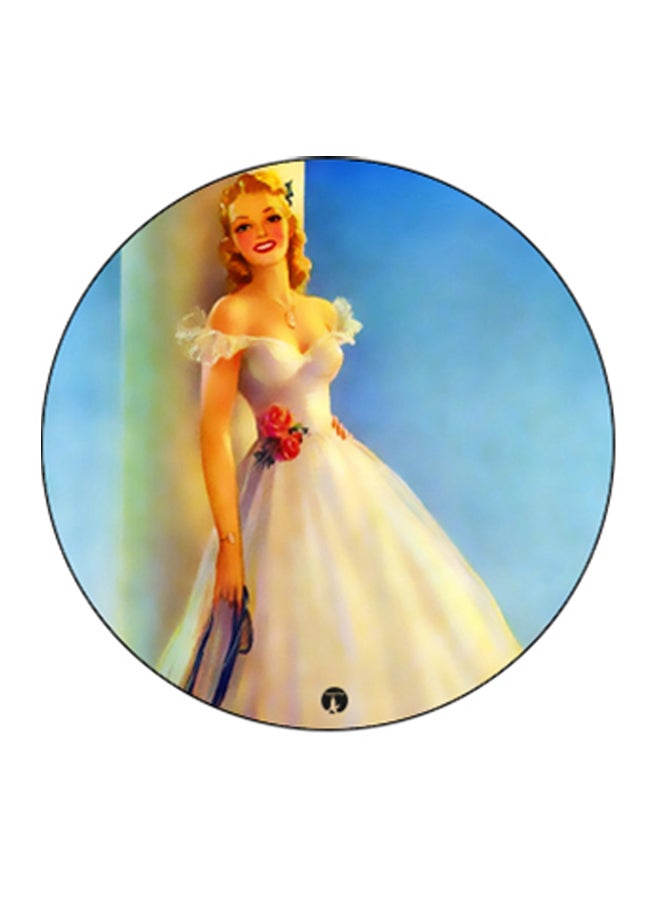 BP Cartoon Girl Printed Pop Socket Phone Holder Blue/White/Black - Image 2