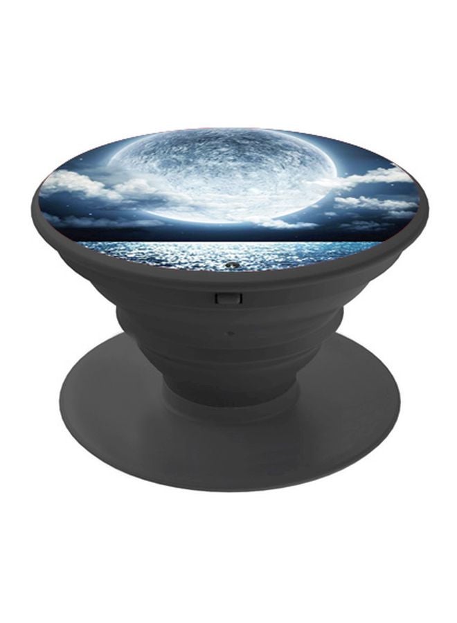 بي بي حامل هاتف بوب سوكيت مطبوع بتصميم قمر أسود/أزرق/رمادي - Image 1