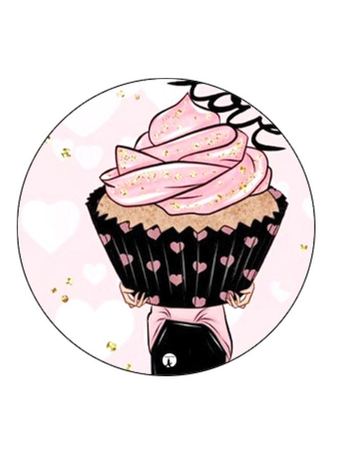 بي بي حامل هاتف بوب سوكيت بطبعة صورة كاب كيك وردي/أسود/بيج - Image 2