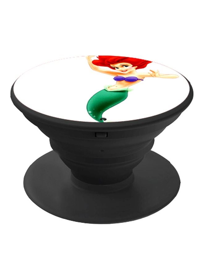 BP Mermaid Cartoon Printed Pop Socket Phone Holder White/Green/Black - Image 1