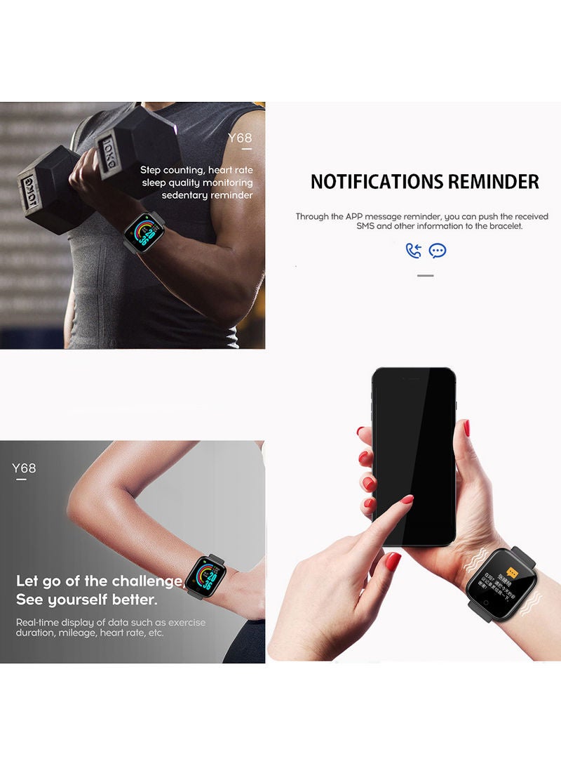 IP67 Waterproof Smartwatch Pink - Image 5