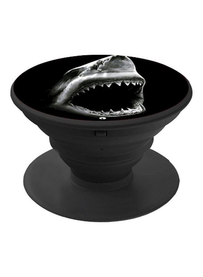 بي بي حامل هاتف بوب سوكيت بطبعة سمكة قرش أسود/ رمادي - Image 1