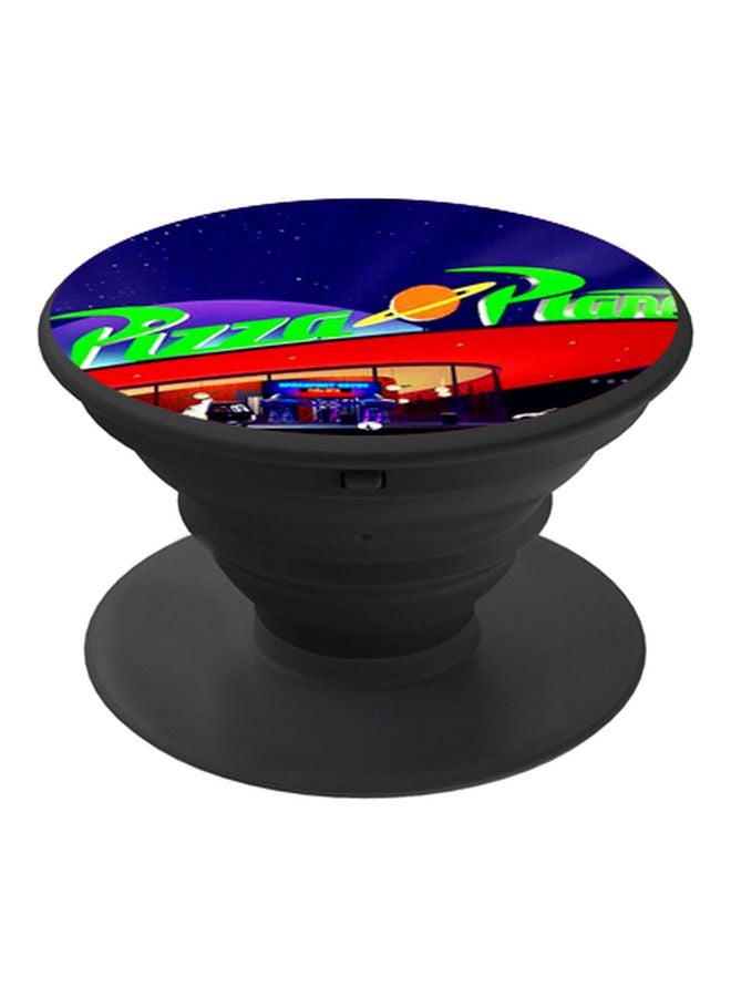 BP Pizza Planet Printed Pop Socket Phone Holder Black/Blue/Green - Image 1
