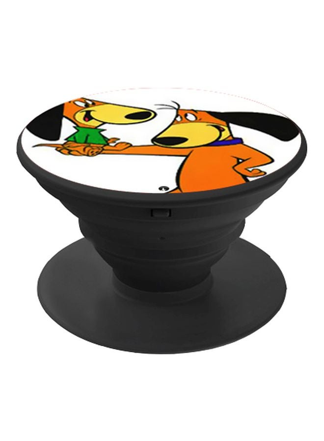 BP Printed Pop Socket Phone Holder White/Orange/Black - Image 1