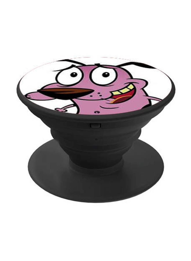 BP Courage The Cowardly Dog Printed Pop Socket Phone Holder Black/White/Pink