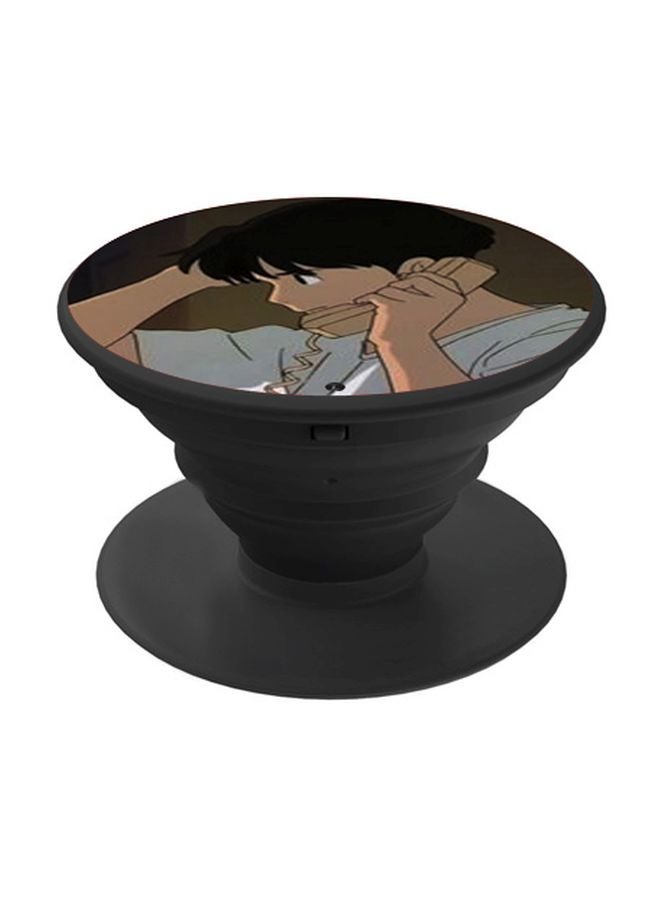 Cartoon Printed Pop Socket Phone Holder Black/Brown/Grey