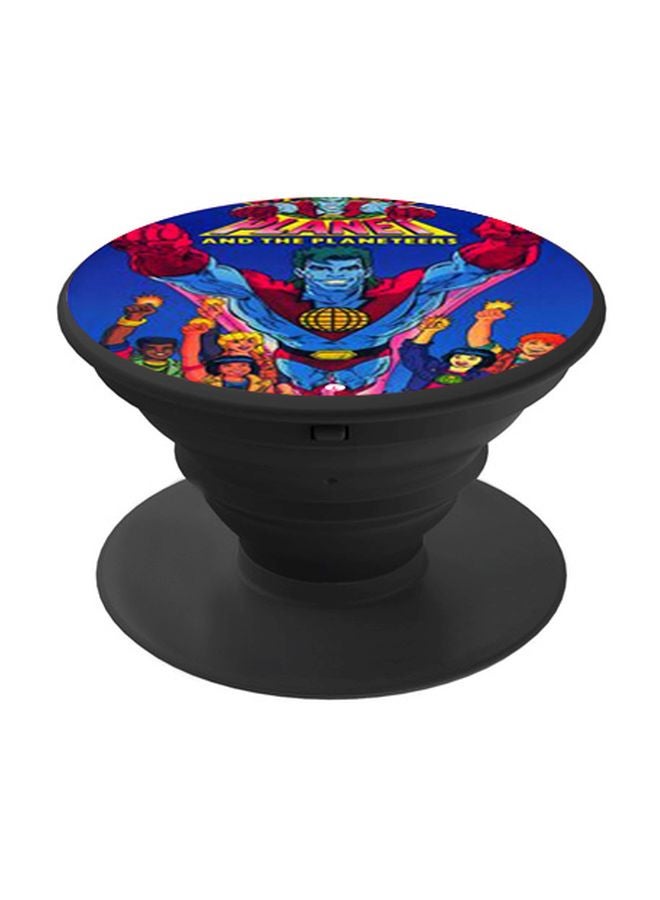 BP Planet And The Planeteers Printed Pop Socket Phone Holder Black/Blue/Red